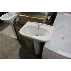 WHITE PEDESTAL SINK