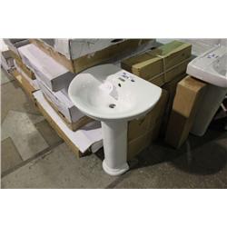 WHITE PEDESTAL SINK