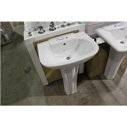 WHITE PEDESTAL SINK