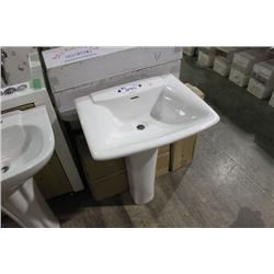 WHITE PEDESTAL SINK