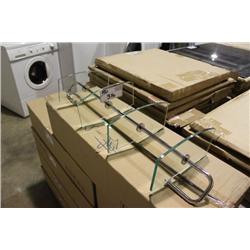 PAIR OF GLASS SHELVES