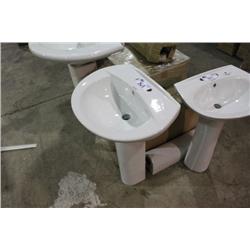 WHITE PEDESTAL SINK