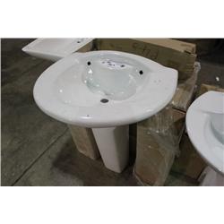WHITE PEDESTAL SINK