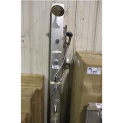 GREY SHOWER PANEL WITH MASSAGE NOZZLES