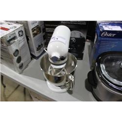 KITCHENAID WHITE MIXER WITH ATTACHMENT