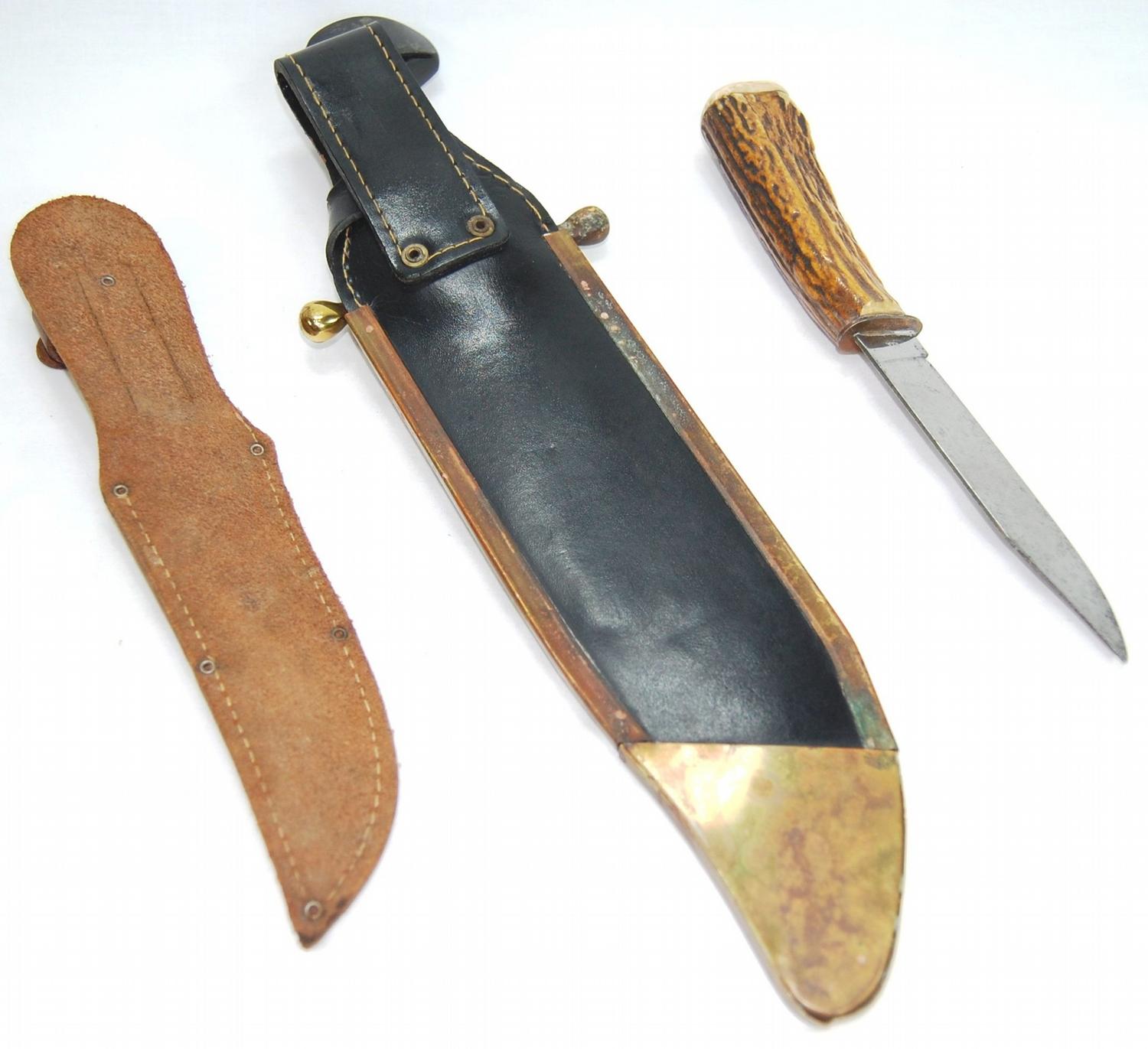 Lot of 3 Vintage Knives including Case & Russel