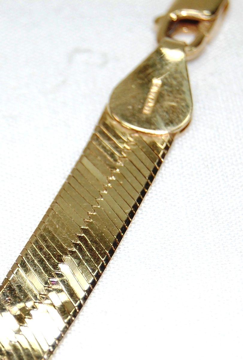 14K Yellow Gold Herringbone Necklace 20" Long 17.9 Grams