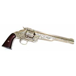 Smith & Wesson Wyatt Earp (non-firing) .44 Revolver on Wood Plaque
