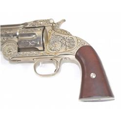 Smith & Wesson Wyatt Earp (non-firing) .44 Revolver on Wood Plaque