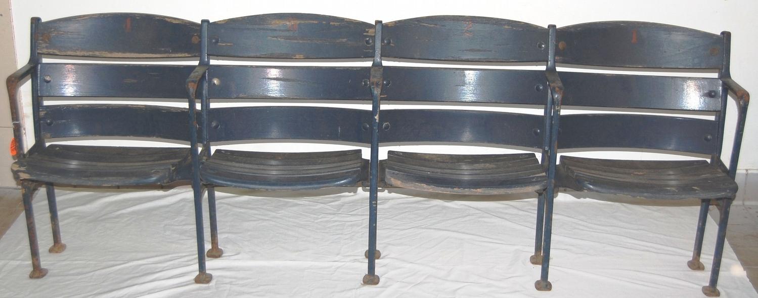 Authentic Stadium Field Box Seats from Forbes Field, Former Ballpark for Pittsburgh Pirates in 1971