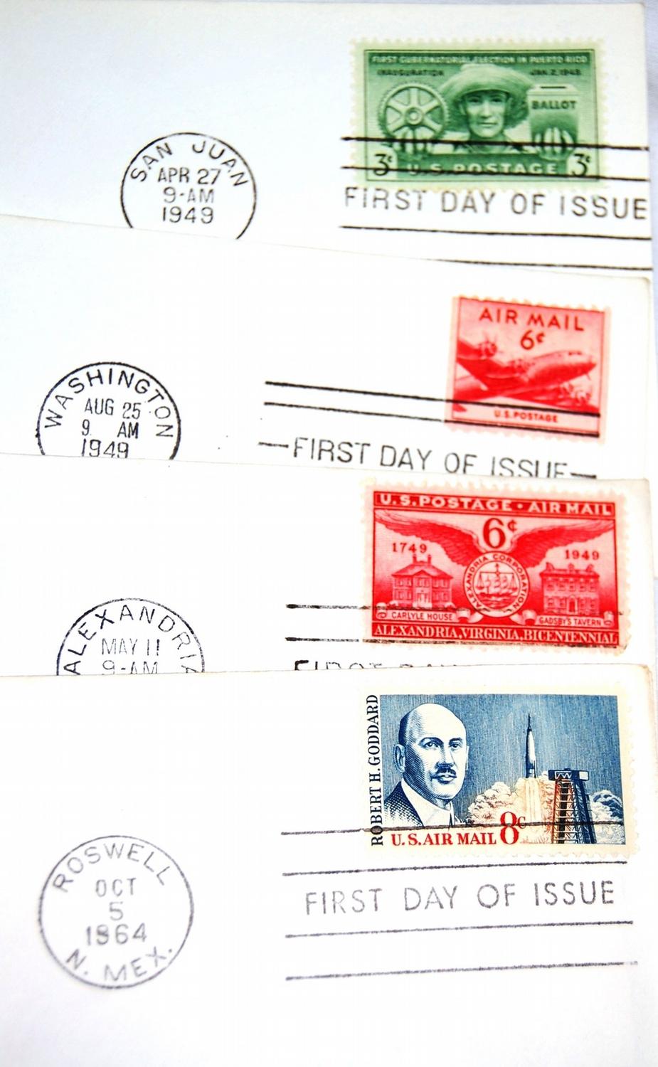 First Issue Sticker Vintage First Day Issue Stamp Covers, Collection of over 435 Covers Total