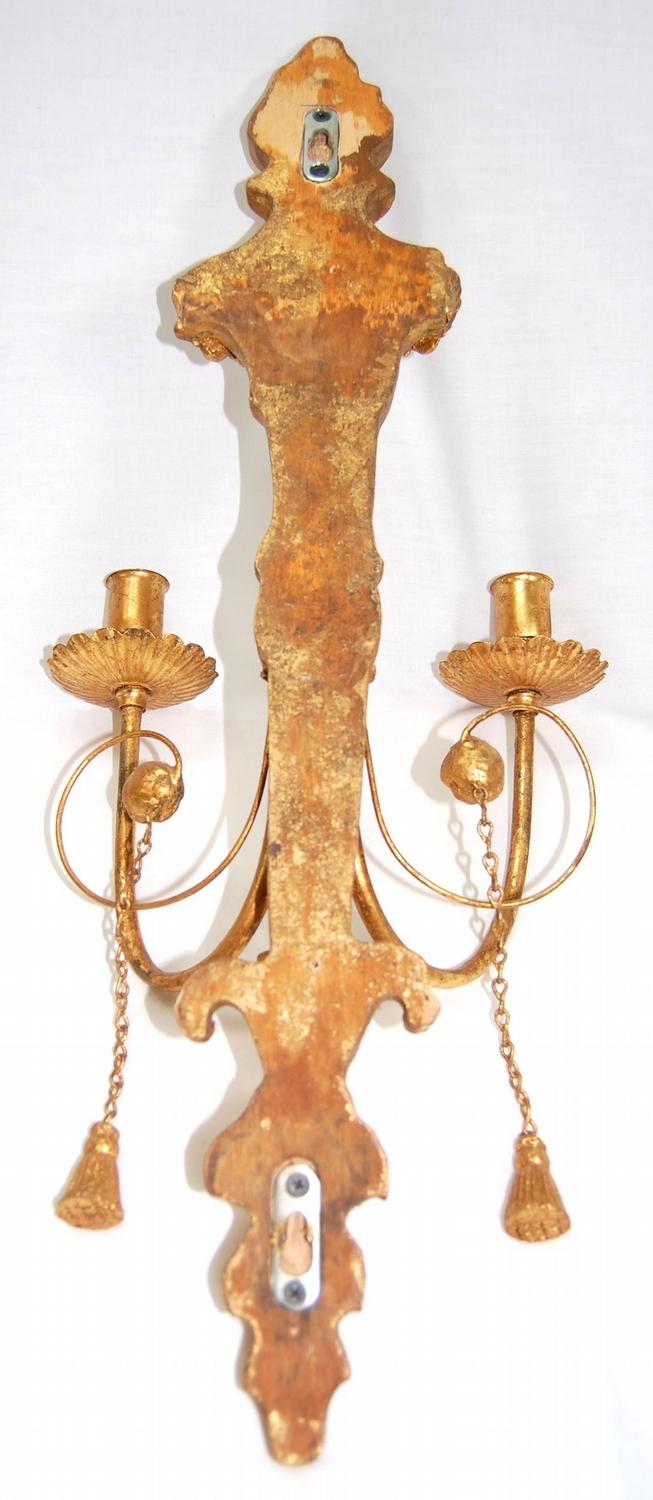 Exquisite Gold Leaf Wall Sconces, Candelabras