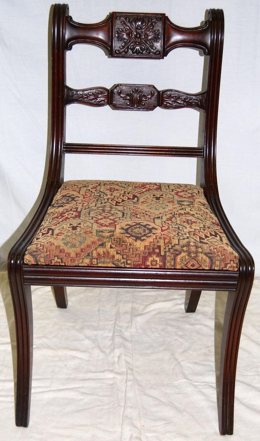 Ornate Carved Desk or Side Chair, Colonial Manufacturing Co.