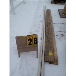 plastic pipe & Qty 2 of 2x10's