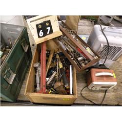 misc sockets; misc tools in wooden crate