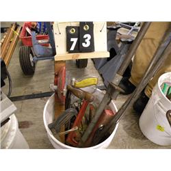 assortment of tools in bucket
