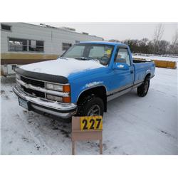 1990 Chev k1500 4x4 VIN# 2GCEK1420L125903
