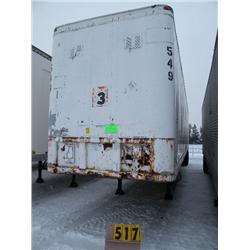 1981 45' Fruehauf Van Trailer  Vin# unable to verify