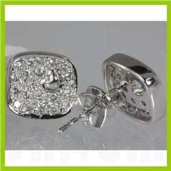 Genuine 0.42 ctw Diamond Earring 18kt Gold-White 