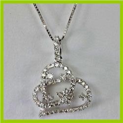 Genine 0.590 ctwH  Heart Diamond pendant 18kt Gold-White