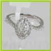 Image 1 : Genuine  0.67 ctw Diamond Ring 18KT White Gold 