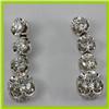Image 1 : Genuine  2.62 ctw Diamond Dangle Earring 14KT White Gold 