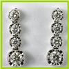 Image 2 : Genuine  2.62 ctw Diamond Dangle Earring 14KT White Gold 