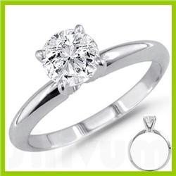0.90 ct Round cut Diamond Solitaire Ring, I-J, SI2