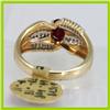 Image 2 : Genuine  4.78 ctw Ruby & Diamond Ring 14KT Yellow Gold Ring Size 6.5
