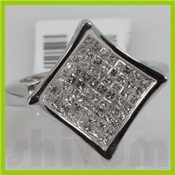 Genuine 1.05 ctw 14k Diamond White Gold Ring 