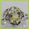 Image 1 : Genuine 2.14 ctw Peridot & Diamond Ring 14KT Gold-White 