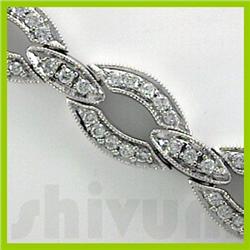 Genuine 2.62 ctw 14K Diamond Studded Fashion Bracelet HI SI3-I1