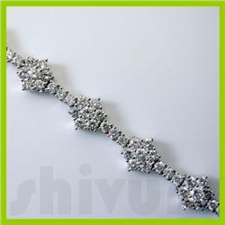Genuine 4.51 ctw 14K Diamond Studded Fashion Bracelet G SI1