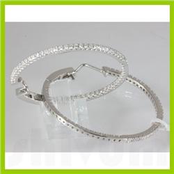 Genuine 1.52 ctw Inside-Outside Round Diamond Earring 14kt Gold-White 