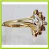 Image 1 : Genuine  1.34 ctw Ruby & Diamond Ring 14KT Yellow Gold Ring Size 6.5