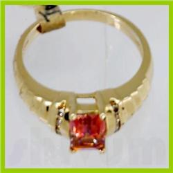 Genuine 1.20 ctw Pink Rose Mystic Topaz & Diamond Ring 14KT Yellow Gold 