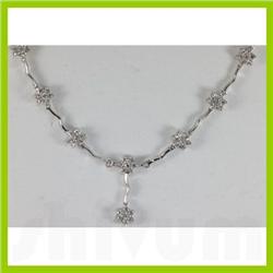 Genuine  2.13 ctw Diamond Necklace 18KT White Gold 