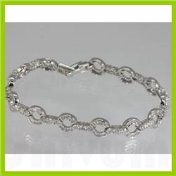Genuine  3.73 ctw Diamond Bracelet 18KT White Gold 