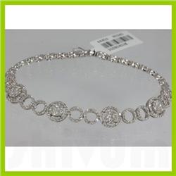 Genuine  1.96 ctw Diamond Bracelet 18KT White Gold 