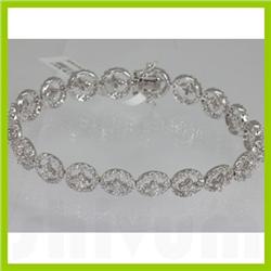 Genuine  4.28 ctw Diamond Bracelet 18KT White Gold 