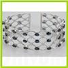 Image 1 : Genuine Vintage Design 26.75 ctw Sapphire Bracelet 14KT White Gold 