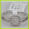 Image 1 : Genuine 0.84 ctw Princess cut Diamond Ring 14kt White Gold