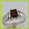 Image 2 : Genuine 1.31 ctw Garnet & Diamond Ring 14KT Yellow Gold 