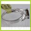Image 2 : Genuine  1 ctw  Garnet Ring  14KT White Gold  Ring Size  7