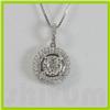 Image 1 : Genuine  0.72 ctw Diamond Necklace 18KT White Gold 