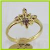 Image 2 : Genuine  0.55 ctw Ruby & Diamond Ring 14KT Yellow Gold Ring Size 6.5