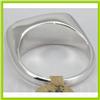 Image 2 : Genuine 15X6MM Green Jade Ring 14KT Gold-White 