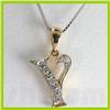 Image 1 : Genuine 0.10 ctw Alphabet Initial Letter Y Diamond Necklace 16" 14kt Gold-Yellow