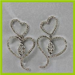 Genuine 1.610 ctw Diamond Earring 18k Gold-White