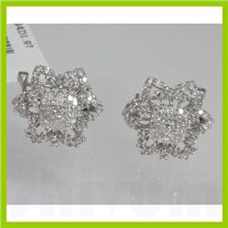 Genuine  1.97 ctw Diamond Earring 18KT White Gold 